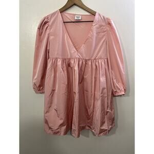 Coquette Ballet Romantic Babydoll Empire Waist Mini Dress 2XS Barbiecore Minimal